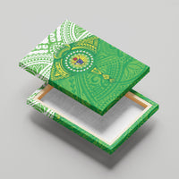 Cook Islands Manta Ray Canvas Wall Art Kuki Airani Tattoo Green Color LT14 - Polynesian Pride