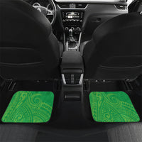 Cook Islands Manta Ray Car Mats Kuki Airani Tattoo Green Color LT14 Set 2pcs - Back Green - Polynesian Pride