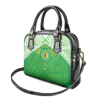 Cook Islands Manta Ray Shoulder Handbag Kuki Airani Tattoo Green Color LT14 - Polynesian Pride