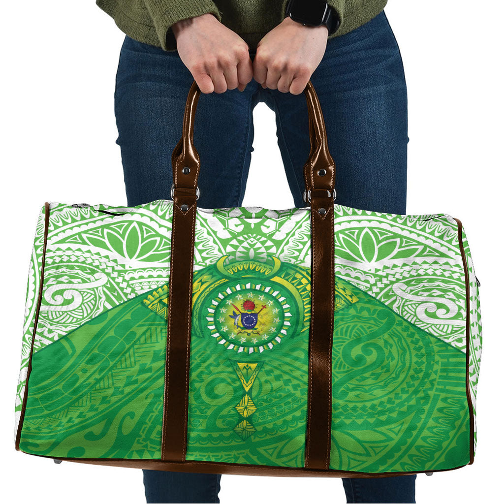 Cook Islands Manta Ray Travel Bag Kuki Airani Tattoo Green Color LT14 Green - Polynesian Pride