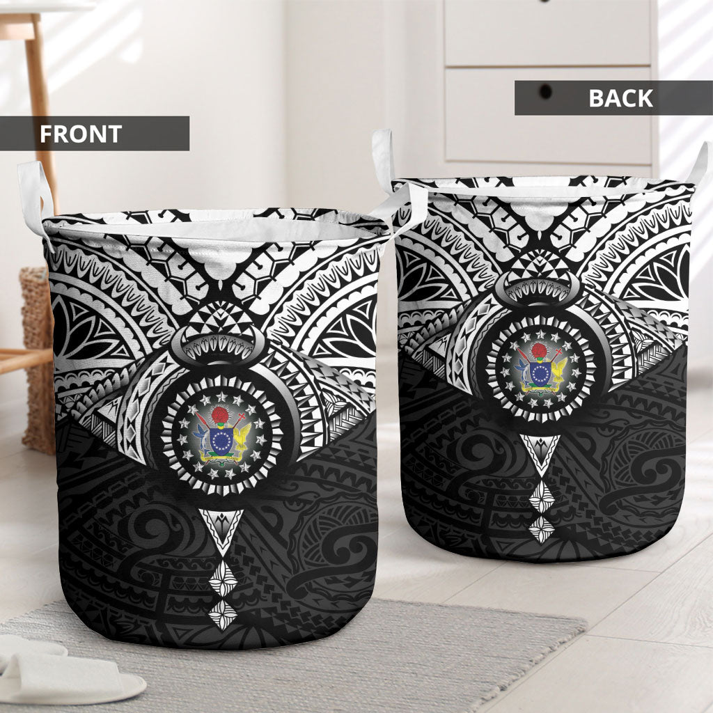 Cook Islands Manta Ray Laundry Basket Kuki Airani Tattoo Black Color LT14 - Polynesian Pride