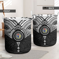Cook Islands Manta Ray Laundry Basket Kuki Airani Tattoo Black Color LT14 - Polynesian Pride
