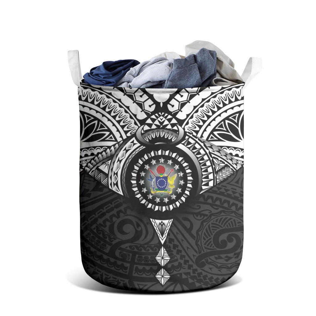 Cook Islands Manta Ray Laundry Basket Kuki Airani Tattoo Black Color LT14 - Polynesian Pride