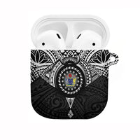 Cook Islands Manta Ray AirPods Case Kuki Airani Tattoo Black Color LT14 Black - Polynesian Pride