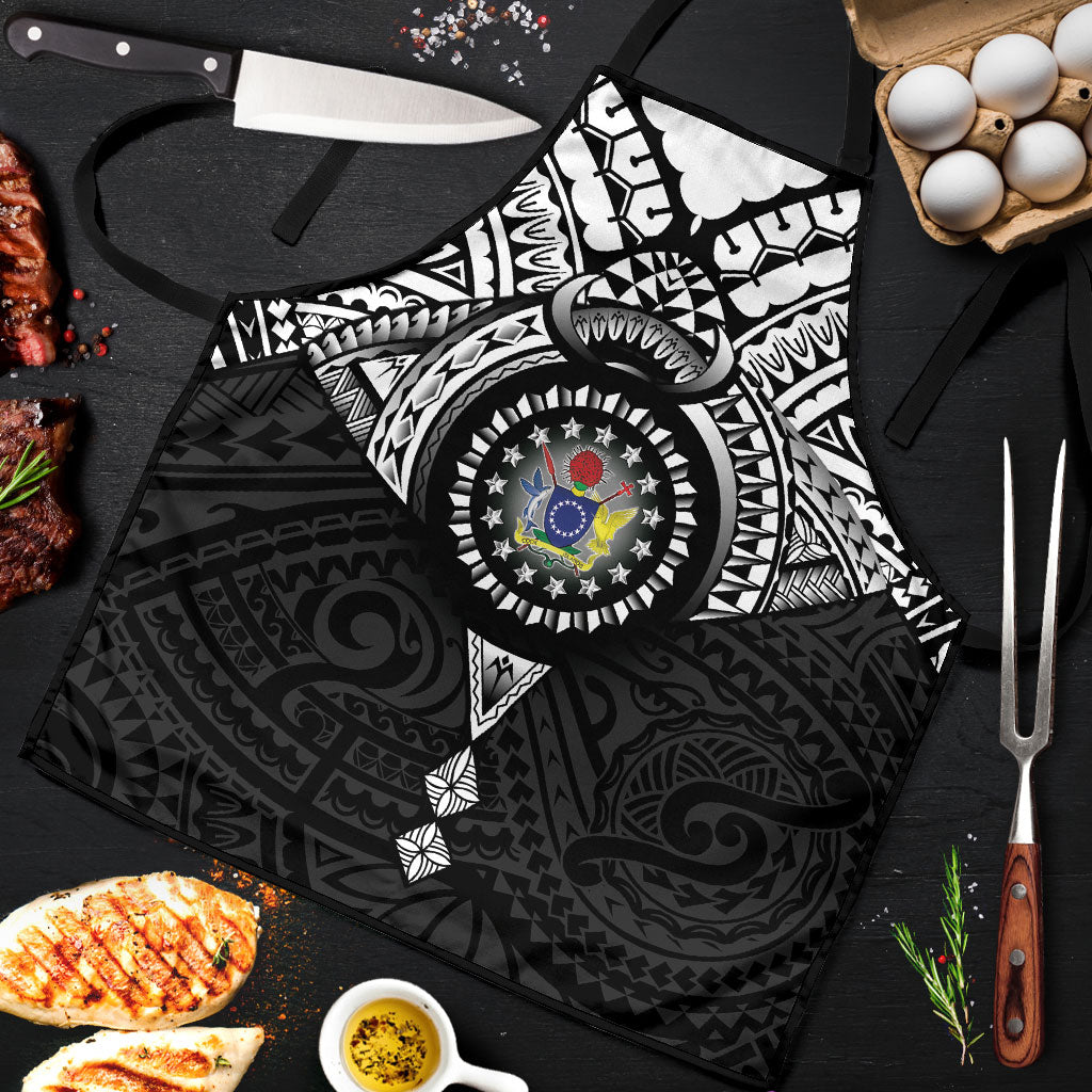 Cook Islands Manta Ray Apron Kuki Airani Tattoo Black Color LT14 Black - Polynesian Pride
