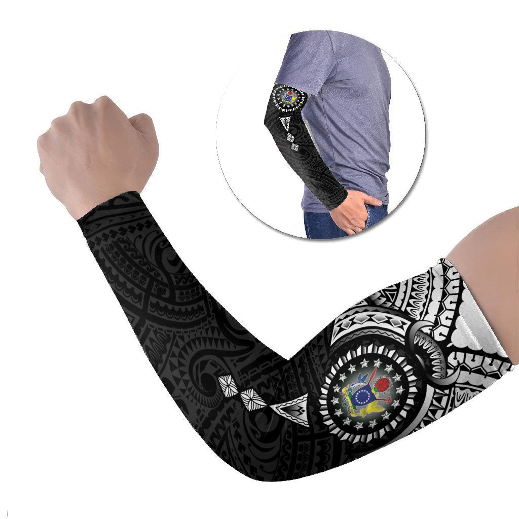 Cook Islands Manta Ray Arm Sleeves Kuki Airani Tattoo Black Color