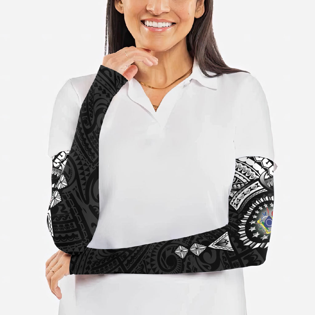 Cook Islands Manta Ray Arm Sleeves Kuki Airani Tattoo Black Color LT14 - Polynesian Pride