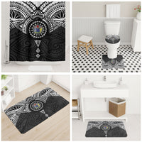 Cook Islands Manta Ray Bathroom Set Kuki Airani Tattoo Black Color LT14 - Polynesian Pride