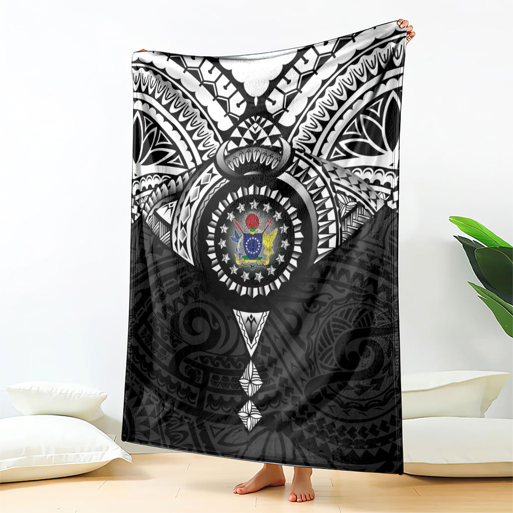 Cook Islands Manta Ray Blanket Kuki Airani Tattoo Black Color LT14 - Polynesian Pride