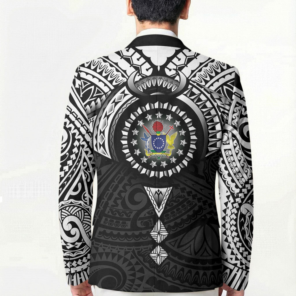 Cook Islands Manta Ray Blazer Kuki Airani Tattoo Black Color LT14 - Polynesian Pride