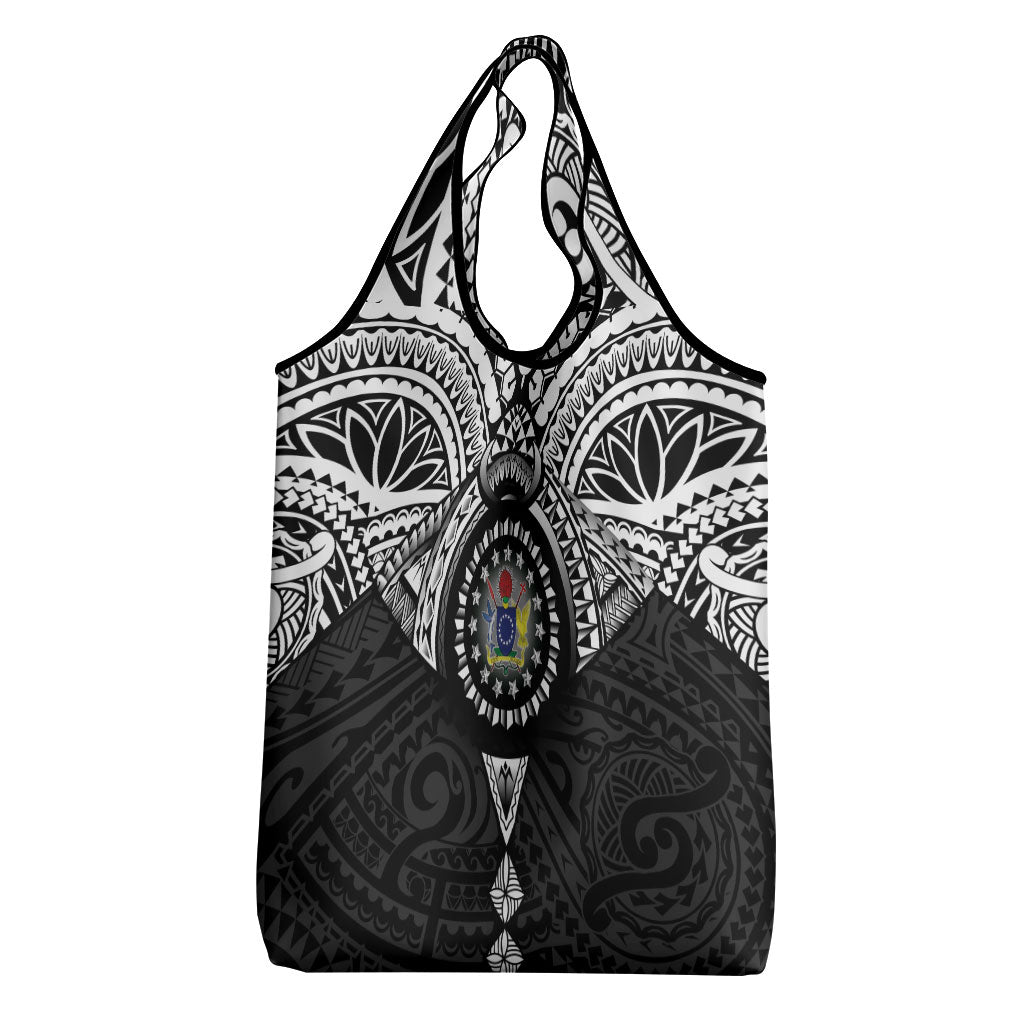 Cook Islands Manta Ray Grocery Bag Kuki Airani Tattoo Black Color LT14 - Polynesian Pride