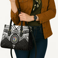 Cook Islands Manta Ray Leather Bag Kuki Airani Tattoo Black Color LT14 - Polynesian Pride