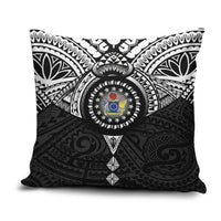 Cook Islands Manta Ray Pillow Cover Kuki Airani Tattoo Black Color LT14 Black - Polynesian Pride