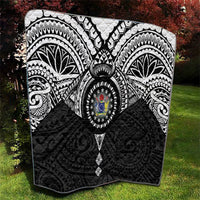 Cook Islands Manta Ray Quilt Kuki Airani Tattoo Black Color LT14 - Polynesian Pride