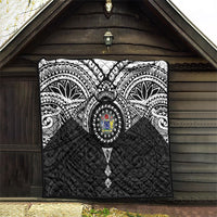 Cook Islands Manta Ray Quilt Kuki Airani Tattoo Black Color LT14 - Polynesian Pride