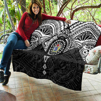 Cook Islands Manta Ray Quilt Kuki Airani Tattoo Black Color LT14 - Polynesian Pride