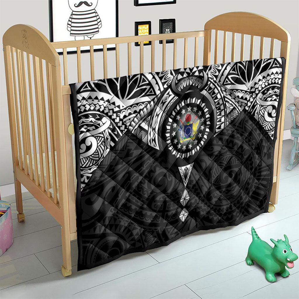Cook Islands Manta Ray Quilt Kuki Airani Tattoo Black Color LT14 - Polynesian Pride