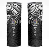 Cook Islands Manta Ray Skinny Tumbler Kuki Airani Tattoo Black Color LT14 Black - Polynesian Pride