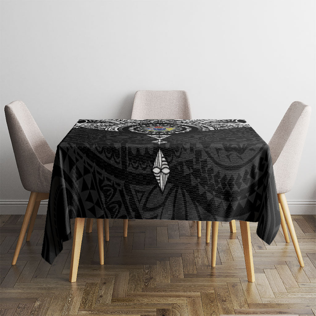 Cook Islands Manta Ray Tablecloth Kuki Airani Tattoo Black Color LT14 - Polynesian Pride