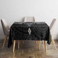 Cook Islands Manta Ray Tablecloth Kuki Airani Tattoo Black Color LT14 - Polynesian Pride