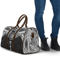 Cook Islands Manta Ray Travel Bag Kuki Airani Tattoo Black Color LT14 - Polynesian Pride