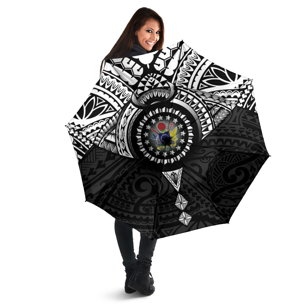 Cook Islands Manta Ray Umbrella Kuki Airani Tattoo Black Color LT14 - Polynesian Pride