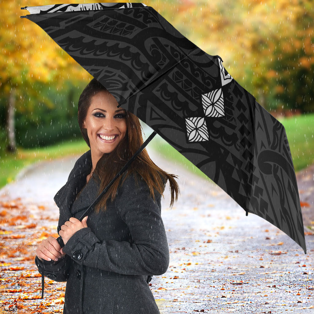 Cook Islands Manta Ray Umbrella Kuki Airani Tattoo Black Color LT14 - Polynesian Pride