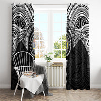 Cook Islands Manta Ray Window Curtain Kuki Airani Tattoo Black Color LT14 - Polynesian Pride