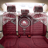 Personalised Cook Islands Mangaia Back Car Seat Cover Map With Kuki Airani Manta Ray Tattoo LT14 - Polynesian Pride