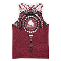 Personalised Cook Islands Mangaia Basketball Jersey Map With Kuki Airani Manta Ray Tattoo LT14 - Polynesian Pride