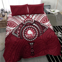 Personalised Cook Islands Mangaia Bedding Set Map With Kuki Airani Manta Ray Tattoo LT14 - Polynesian Pride
