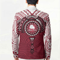 Personalised Cook Islands Mangaia Blazer Map With Kuki Airani Manta Ray Tattoo LT14 - Polynesian Pride