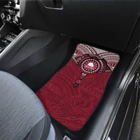 Personalised Cook Islands Mangaia Car Mats Map With Kuki Airani Manta Ray Tattoo LT14 - Polynesian Pride