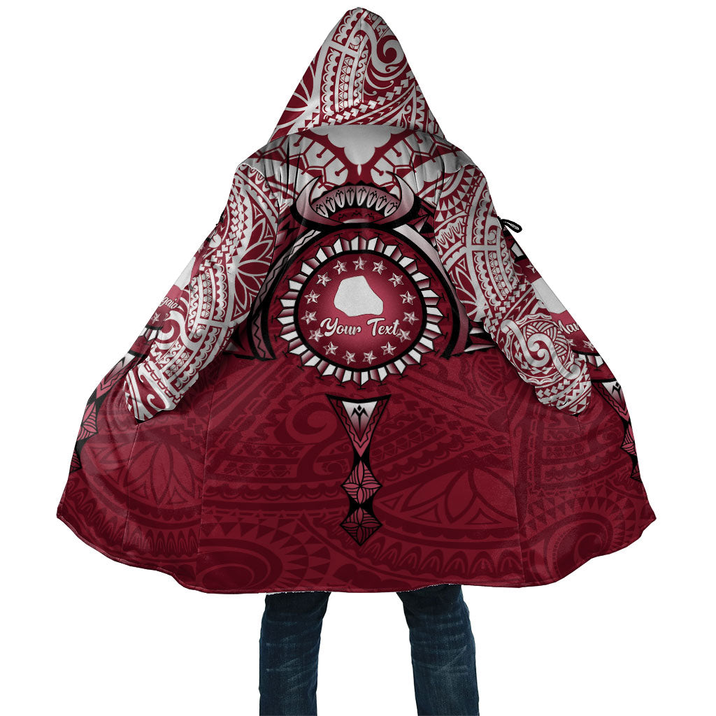 Personalised Cook Islands Mangaia Cloak Map With Kuki Airani Manta Ray Tattoo LT14 Unisex Maroon - Polynesian Pride