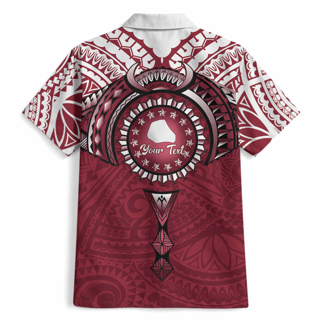 Personalised Cook Islands Mangaia Hawaiian Shirt Map With Kuki Airani Manta Ray Tattoo LT14 - Polynesian Pride