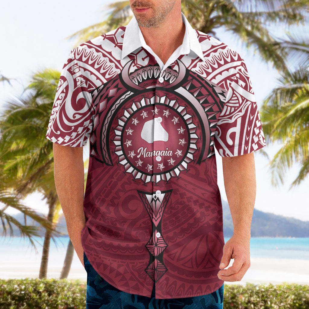 Personalised Cook Islands Mangaia Hawaiian Shirt Map With Kuki Airani Manta Ray Tattoo LT14 - Polynesian Pride