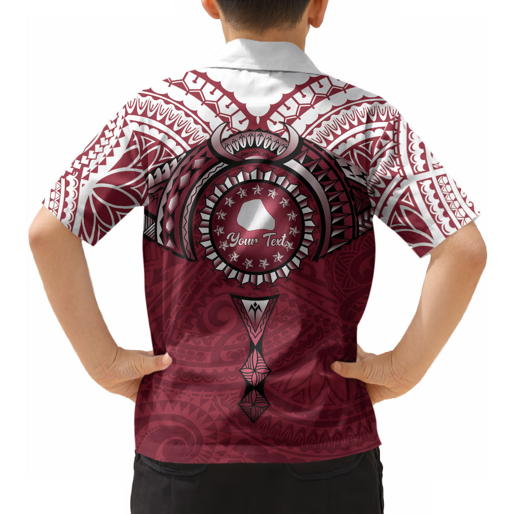 Personalised Cook Islands Mangaia Hawaiian Shirt Map With Kuki Airani Manta Ray Tattoo LT14 - Polynesian Pride