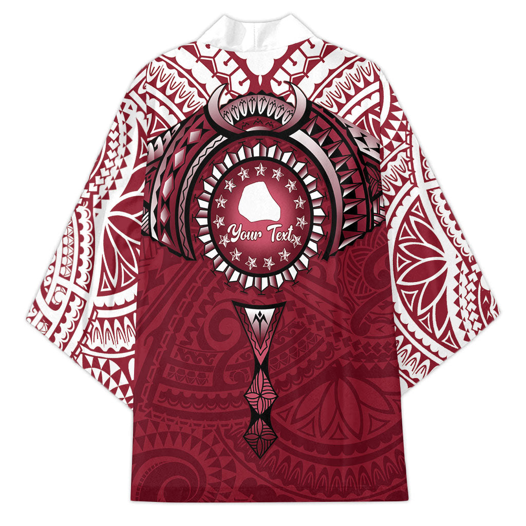 Personalised Cook Islands Mangaia Kimono Map With Kuki Airani Manta Ray Tattoo LT14 - Polynesian Pride
