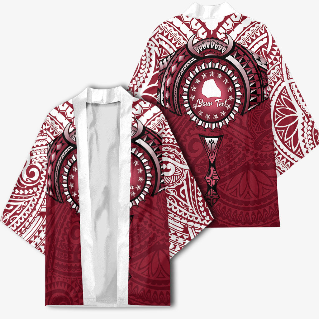 Personalised Cook Islands Mangaia Kimono Map With Kuki Airani Manta Ray Tattoo LT14 - Polynesian Pride