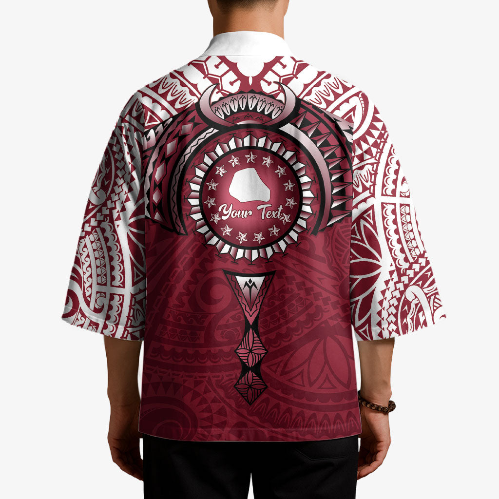 Personalised Cook Islands Mangaia Kimono Map With Kuki Airani Manta Ray Tattoo LT14 - Polynesian Pride