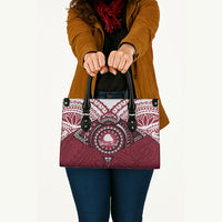Personalised Cook Islands Mangaia Leather Bag Map With Kuki Airani Manta Ray Tattoo LT14 - Polynesian Pride