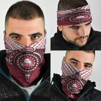 Personalised Cook Islands Mangaia Neck Gaiter Map With Kuki Airani Manta Ray Tattoo LT14 - Polynesian Pride