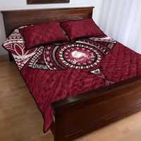 Personalised Cook Islands Mangaia Quilt Bed Set Map With Kuki Airani Manta Ray Tattoo LT14 - Polynesian Pride