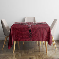 Personalised Cook Islands Mangaia Tablecloth Map With Kuki Airani Manta Ray Tattoo LT14 - Polynesian Pride