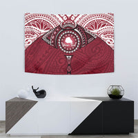 Personalised Cook Islands Mangaia Tapestry Map With Kuki Airani Manta Ray Tattoo LT14 - Polynesian Pride