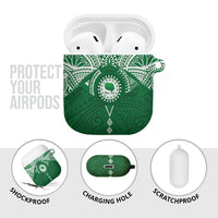 Personalised Cook Islands Rarotonga AirPods Case Map With Kuki Airani Manta Ray Tattoo LT14 - Polynesian Pride