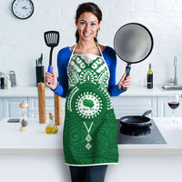 Personalised Cook Islands Rarotonga Apron Map With Kuki Airani Manta Ray Tattoo LT14 - Polynesian Pride