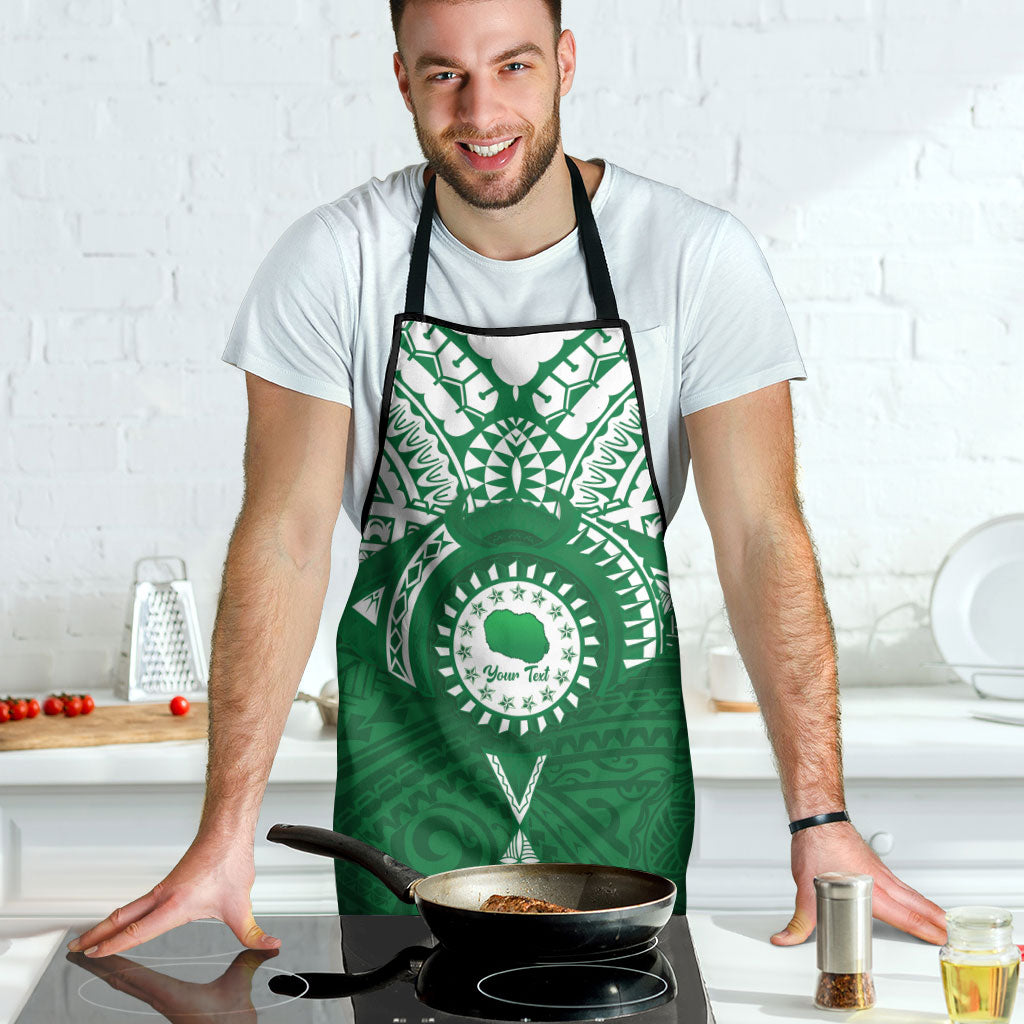 Personalised Cook Islands Rarotonga Apron Map With Kuki Airani Manta Ray Tattoo LT14 - Polynesian Pride