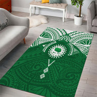 Personalised Cook Islands Rarotonga Area Rug Map With Kuki Airani Manta Ray Tattoo LT14 - Polynesian Pride