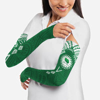 Personalised Cook Islands Rarotonga Arm Sleeves Map With Kuki Airani Manta Ray Tattoo LT14 - Polynesian Pride